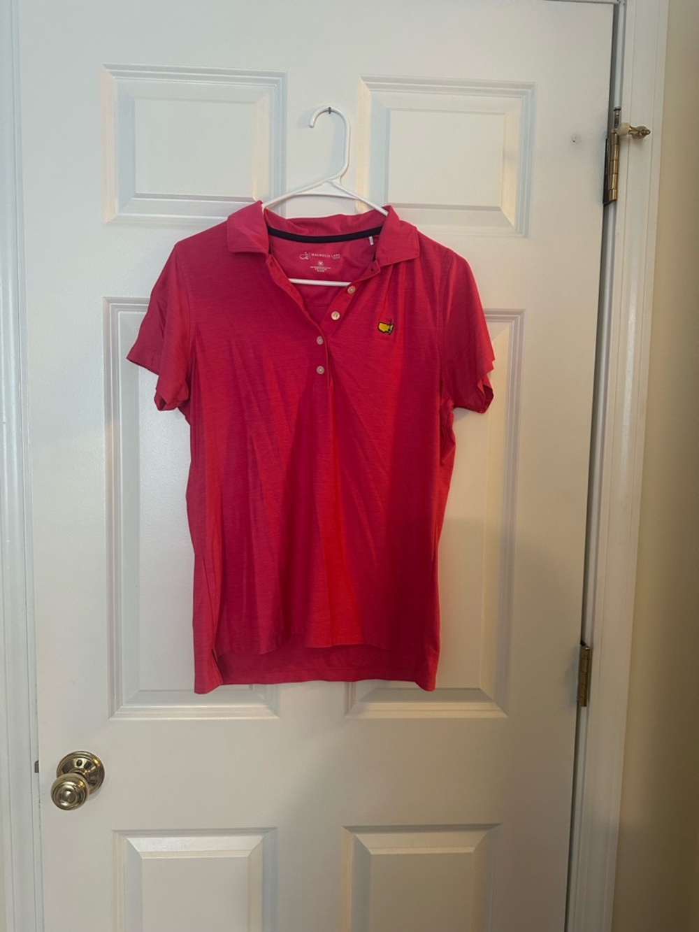 Magnolia Pink Polo with Yellow Embroidered Crest
